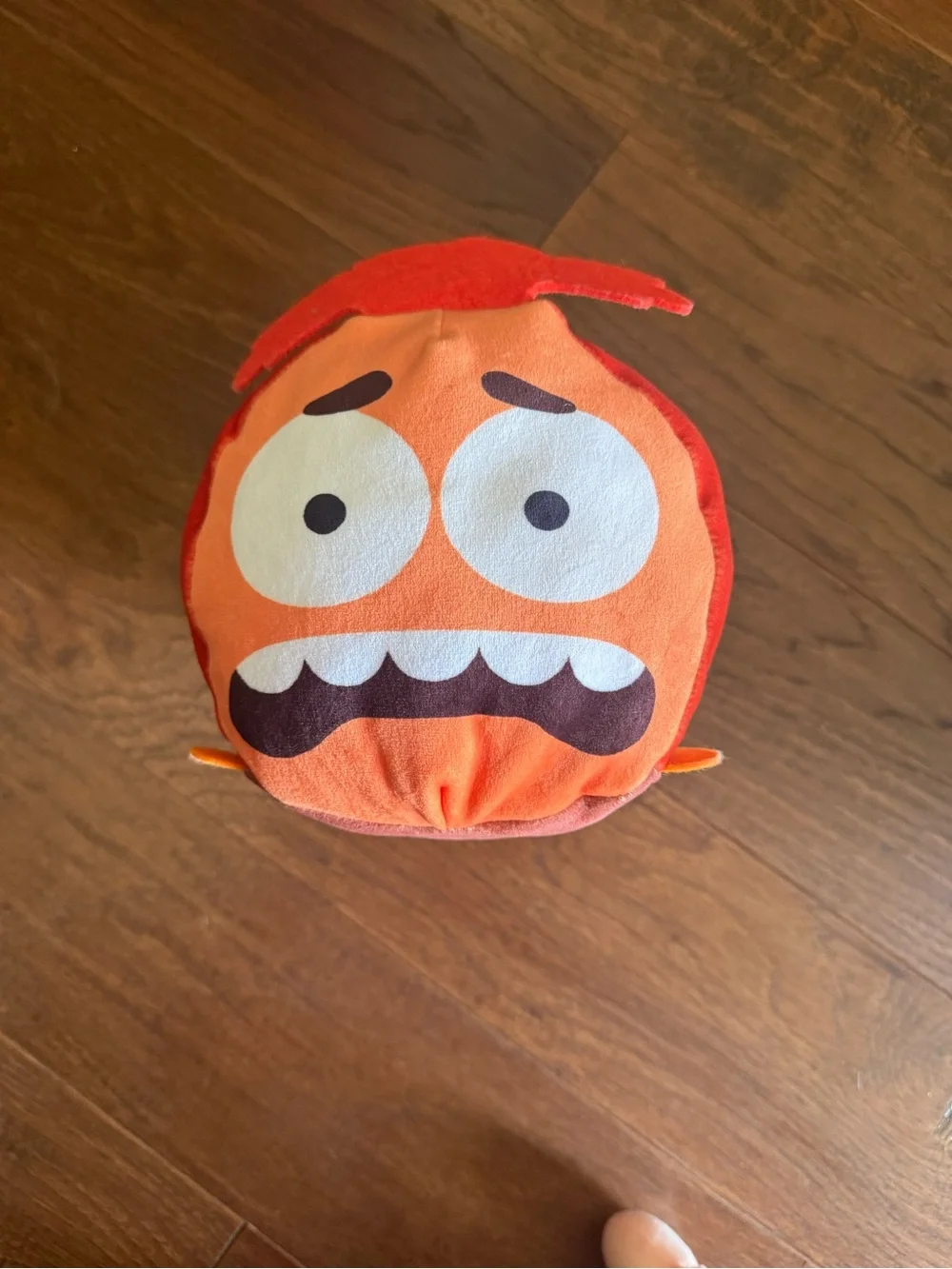 Disney Orange Inside Out Plush Sadness/Anger Mash-Up Stuffed Toy